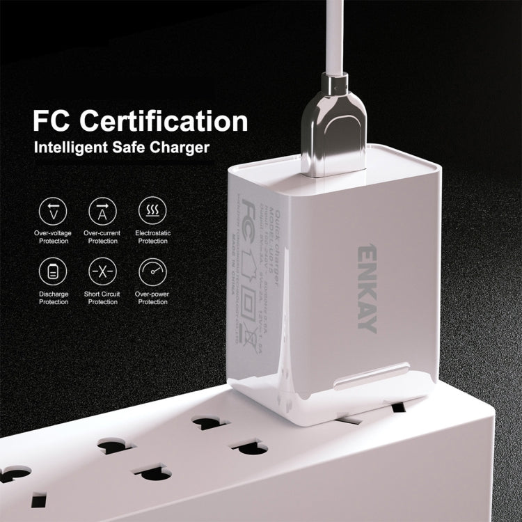 ENKAY Hat-Prince U008-1 10.5W 2.1A Dual USB Fast Charging Travel Charger Power Adapter, US Plug - USB Charger by ENKAY | Online Shopping South Africa | PMC TechLife | Buy Now Pay Later Mobicred