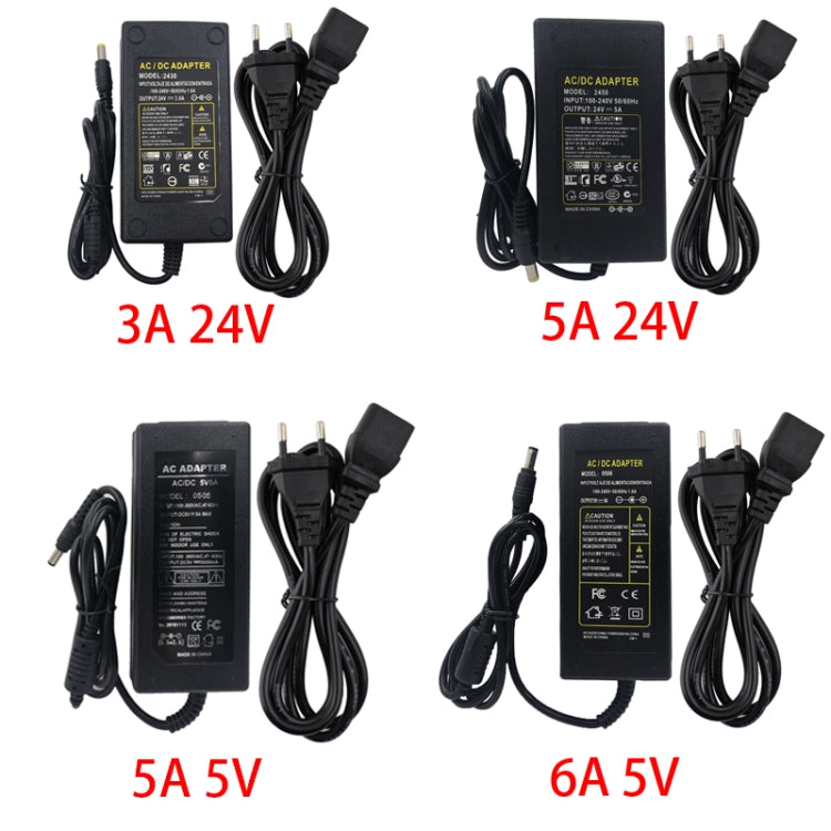 AC to DC 5V 24V Power Adapter Power Supply LED Driver Lighting Transformer 3A 5A 6A Converter Charger For LED Strip Lights US plug(5A 24V) - Power Supplies by PMC TechLife | Online Shopping South Africa | PMC TechLife