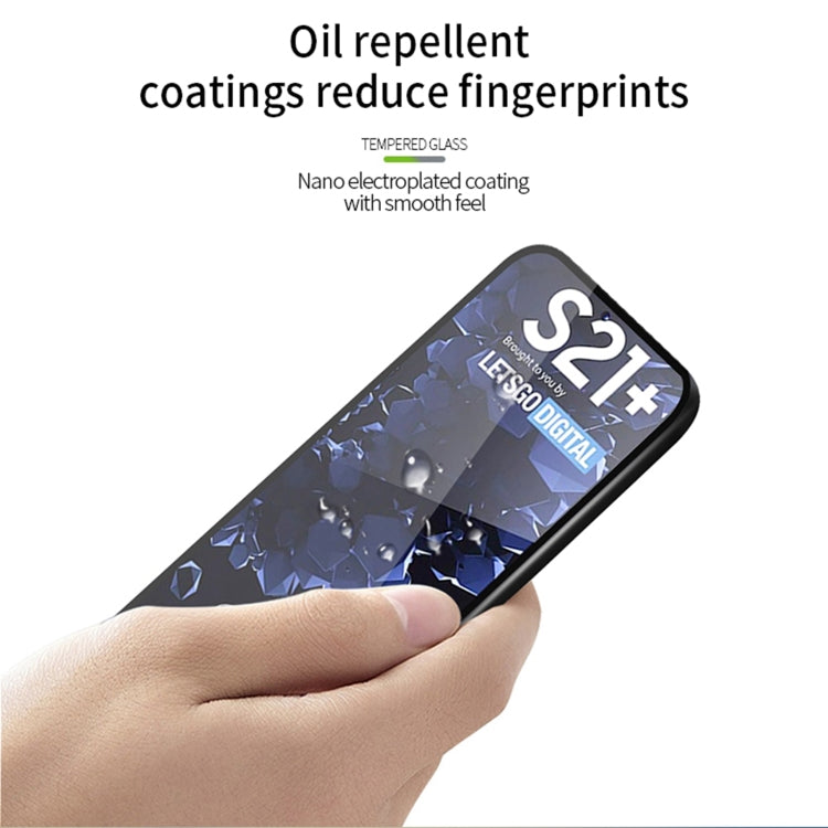 For Samsung Galaxy S21+ 5G PINWUYO 9H 2.5D Full Screen Tempered Glass Film(Black) - Galaxy Tempered Glass by PINWUYO | Online Shopping South Africa | PMC TechLife | Buy Now Pay Later Mobicred