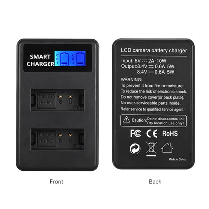 For Canon LP-E12 Smart LCD Display USB Dual-Channel Charger - Battery USB Charger by PMC Jewellery | Online Shopping South Africa | PMC Jewellery