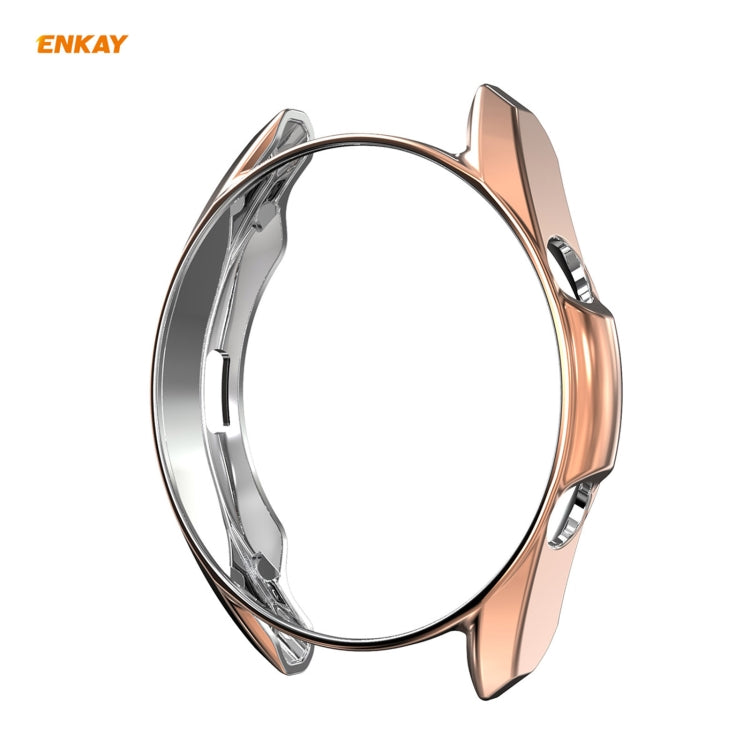 For Samsung Galaxy Watch 3 41mm 2 in 1 ENKAY Hat-Prince Electroplate Soft TPU Case + 0.2mm 9H 2.15D Curved Edge Tempered Glass Film(Rose Gold) - free shipping - PMC TechLife - Order now!