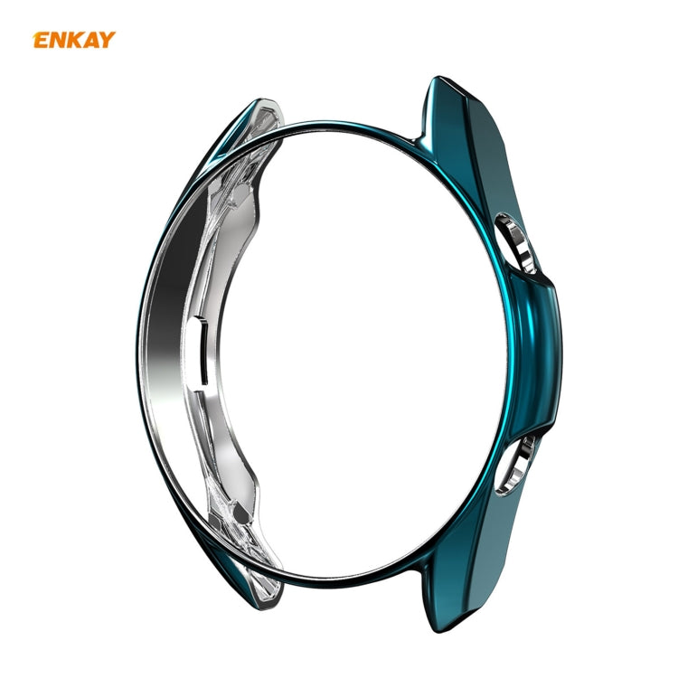 For Samsung Galaxy Watch 3 41mm 2 in 1 ENKAY Hat-Prince Electroplate Soft TPU Case + 0.2mm 9H 2.15D Curved Edge Tempered Glass Film(Cyan) - free shipping - PMC TechLife - Order now!