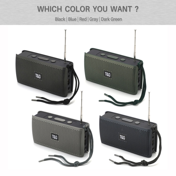 T&G TG282 Portable Bluetooth Speakers with Flashlight, Support TF Card / FM / 3.5mm AUX / U Disk / Hands-free Call(Green) - Desktop Speaker by T&G | Online Shopping South Africa | PMC TechLife | Buy Now Pay Later Mobicred