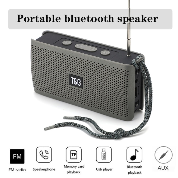 T&G TG282 Portable Bluetooth Speakers with Flashlight, Support TF Card / FM / 3.5mm AUX / U Disk / Hands-free Call(Green) - Desktop Speaker by T&G | Online Shopping South Africa | PMC TechLife | Buy Now Pay Later Mobicred