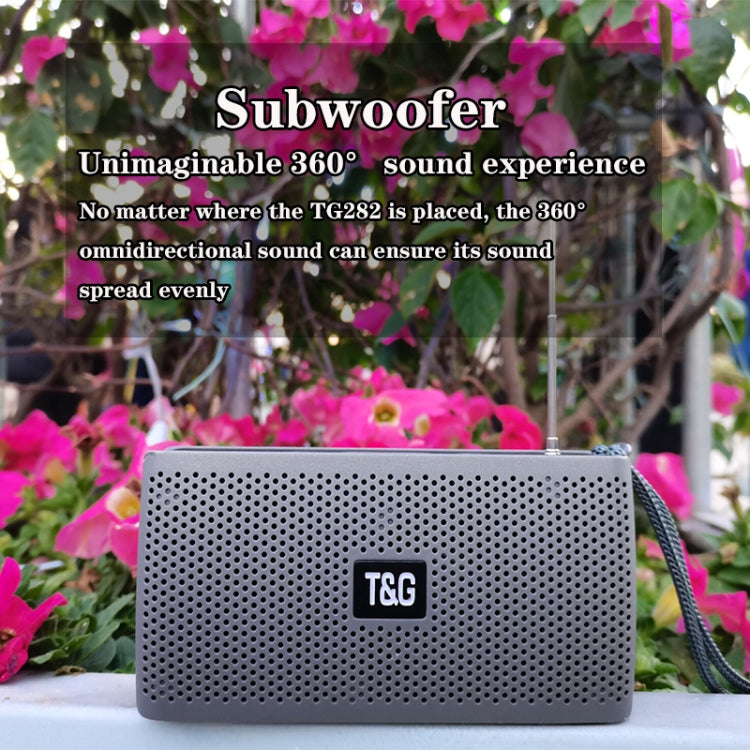 T&G TG282 Portable Bluetooth Speakers with Flashlight, Support TF Card / FM / 3.5mm AUX / U Disk / Hands-free Call(Green) - Desktop Speaker by T&G | Online Shopping South Africa | PMC TechLife | Buy Now Pay Later Mobicred