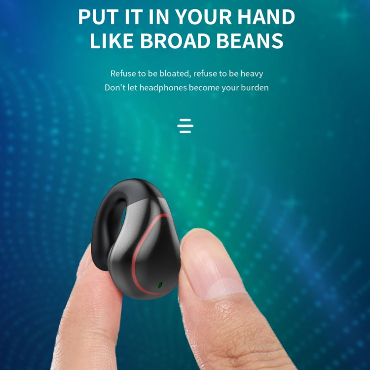 T25 Over-ear Bluetooth 5.0 Single-ear Invisible Wireless Earphone High Definition Call Super Long Standby Bone Conduction Earphone(Black) - Bluetooth Earphone by PMC TechLife | Online Shopping South Africa | PMC TechLife
