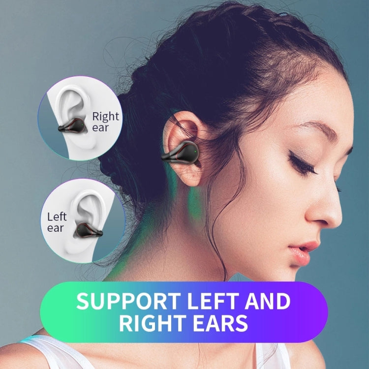 T25 Over-ear Bluetooth 5.0 Single-ear Invisible Wireless Earphone High Definition Call Super Long Standby Bone Conduction Earphone(Black) - Bluetooth Earphone by PMC TechLife | Online Shopping South Africa | PMC TechLife