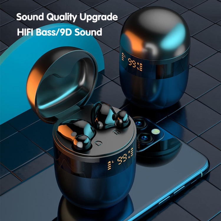 J28 TWS Wireless Bluetooth Earphones LED Digital Display HIFI Music Sport Earphone(Blue) - TWS Earphone by PMC TechLife | Online Shopping South Africa | PMC TechLife