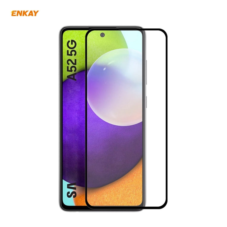 For Samsung Galaxy A52 5G / 4G ENKAY Hat-Prince Full Glue 0.26mm 9H 2.5D Tempered Glass Full Coverage Film - free shipping - PMC TechLife - Order now!