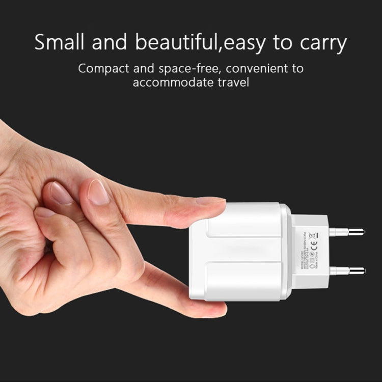 Dual USB Portable Travel Charger + 1 Meter USB to Micro USB Data Cable, EU Plug(Black) - free shipping - PMC TechLife - Order now!