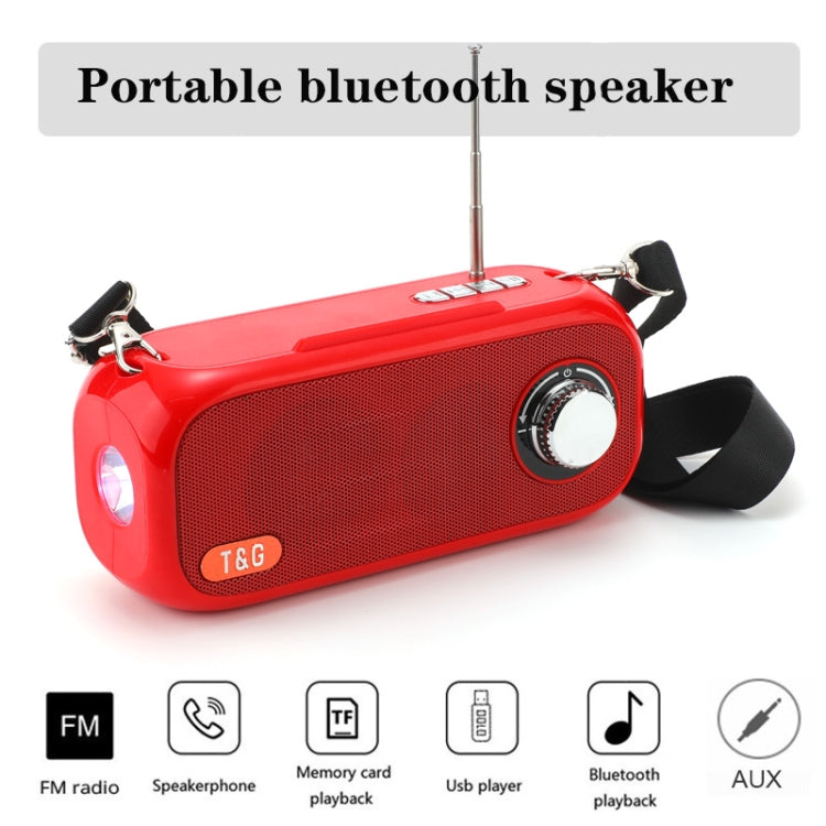 T&G TG613 TWS Solar Portable Bluetooth Speakers with LED Flashlight, Support TF Card / FM / AUX / U Disk(Gray) - Desktop Speaker by T&G | Online Shopping South Africa | PMC TechLife | Buy Now Pay Later Mobicred