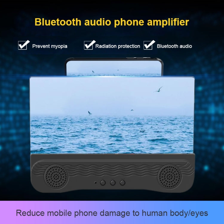 K9 Anti-Ultraviolet Bluetooth Speaker 14 Inch HD Mobile Phone Screen Amplifier Holder Emergency Power Supply - Screen Magnifier by PMC TechLife | Online Shopping South Africa | PMC TechLife