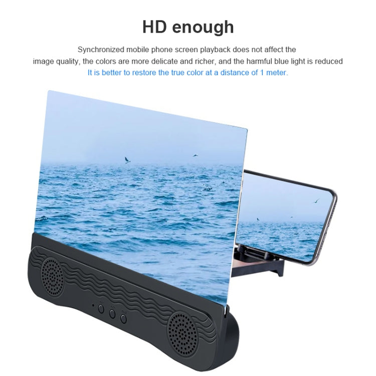 K9 Anti-Ultraviolet Bluetooth Speaker 14 Inch HD Mobile Phone Screen Amplifier Holder Emergency Power Supply - Screen Magnifier by PMC TechLife | Online Shopping South Africa | PMC TechLife