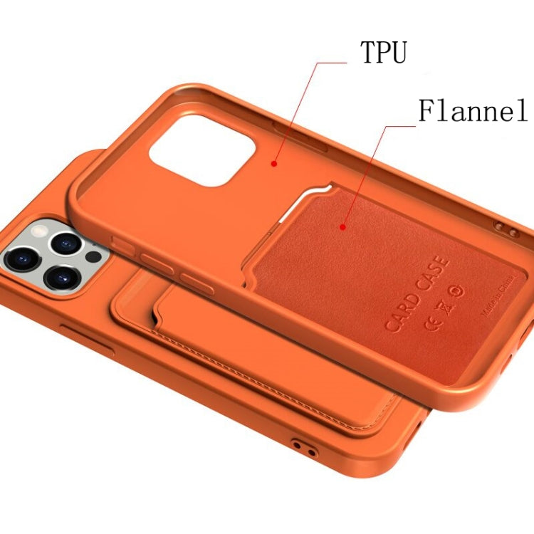 For iPhone 11 TPU + Flannel Lining Shockproof  Case with Card Slots (Green) - iPhone 11 Cases by PMC TechLife | Online Shopping South Africa | PMC TechLife | Buy Now Pay Later Mobicred