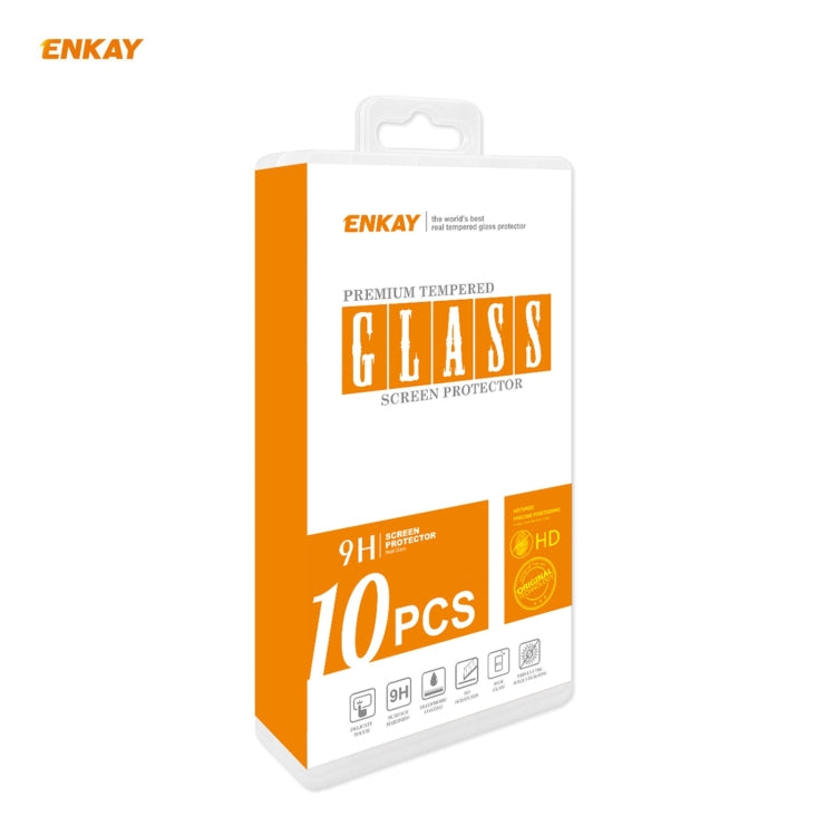 For Redmi Note 10 / Note 10S 10 PCS ENKAY Hat-Prince Full Glue 0.26mm 9H 2.5D Tempered Glass Full Coverage Film -  by ENKAY | Online Shopping South Africa | PMC Jewellery