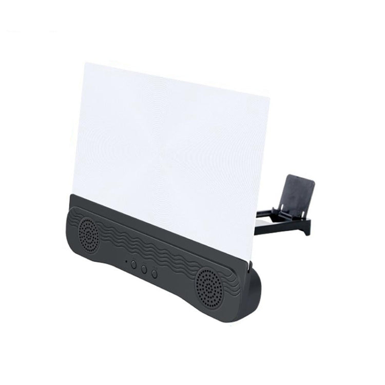 K8 Bluetooth 5.0 Mobile Phone Screen Magnifier 3D Enlarger 12inch Magnifying Bracket Desktop Holder Stand For Phone(black) - Screen Magnifier by PMC TechLife | Online Shopping South Africa | PMC TechLife