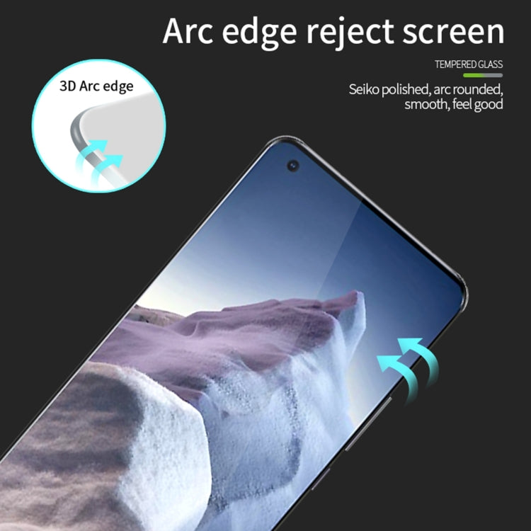 For Xiaomi Mi 11 Ultra PINWUYO 9H 3D Hot Bending Tempered Glass Film(Black) -  by PINWUYO | Online Shopping South Africa | PMC TechLife | Buy Now Pay Later Mobicred