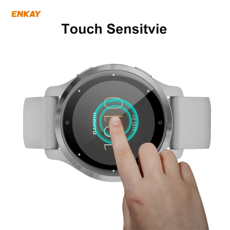 Compatible with Garmin Venu 2S / Vivoactive 4S 40mm 2 PCS ENKAY Hat-Prince 3D Full Screen Soft PC Edge + PMMA HD Screen Protector Film - Screen Protector by ENKAY | Online Shopping South Africa | PMC TechLife | Buy Now Pay Later Mobicred