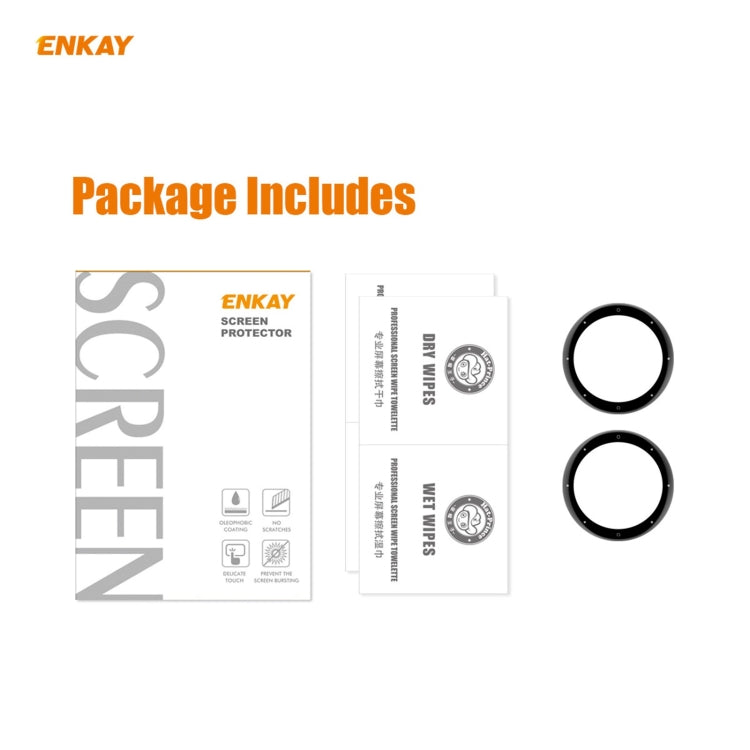 Compatible with Garmin Venu 2S / Vivoactive 4S 40mm 2 PCS ENKAY Hat-Prince 3D Full Screen Soft PC Edge + PMMA HD Screen Protector Film - Screen Protector by ENKAY | Online Shopping South Africa | PMC TechLife | Buy Now Pay Later Mobicred
