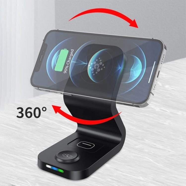 B-13 15W Max 3 in 1 Magnetic Wireless Charger for Mobile Phones & Apple Watchs & AirPods(Black) - Wireless Charger by PMC TechLife | Online Shopping South Africa | PMC TechLife