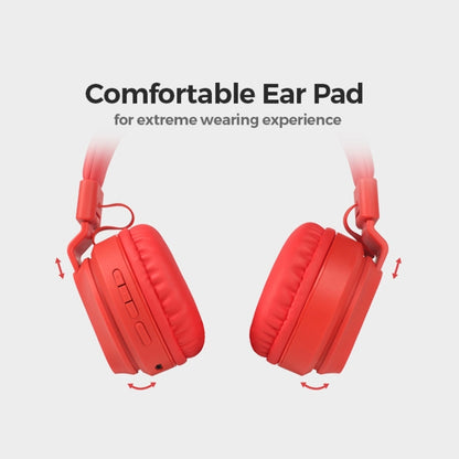 BOBo Kids Gift Bluetooth 5.0 Bass Noise Cancelling Stereo Wireless Headset With Mic, Support TF Card / FM / AUX-in(Red) - Headset & Headphone by PMC Jewellery | Online Shopping South Africa | PMC Jewellery