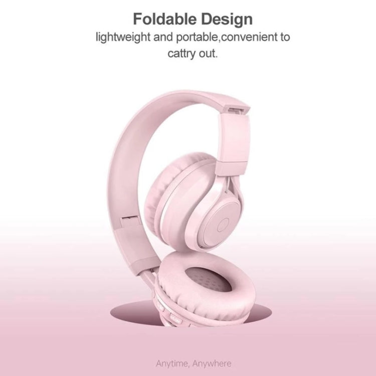 BT06C Cute Wireless Bluetooth 5.0 Headset for Children with Microphone LED Light Suppport Aux-in(Apricot) - Headset & Headphone by PMC Jewellery | Online Shopping South Africa | PMC Jewellery