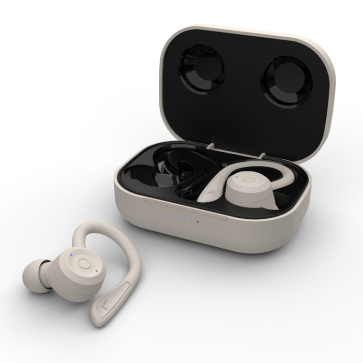 T20 TWS Bluetooth Hooks Wireless Sports Headphones with Charging Box IPX6 Waterproof Noise-cancelling Earphones(Gray) - Bluetooth Earphone by PMC Jewellery | Online Shopping South Africa | PMC Jewellery