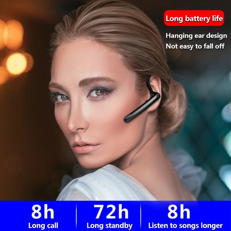 F990 Noice Cancelling 180 Degree Freely Rotating Hook Bluetooth 5.0 Earphones Wireless Handsfree Business Stereo Headphone with Mic(Black) - Bluetooth Earphone by PMC Jewellery | Online Shopping South Africa | PMC Jewellery