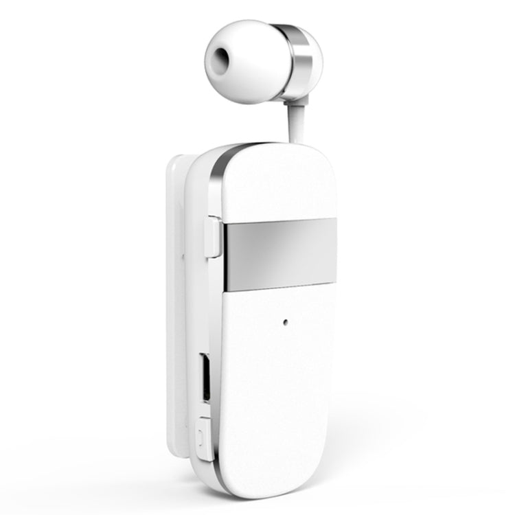 K53 Stereo Wireless Bluetooth Headset Calls Remind Vibration Wear-Clip Driver Auriculares Earphone For Phone(White) - Bluetooth Earphone by PMC Jewellery | Online Shopping South Africa | PMC Jewellery