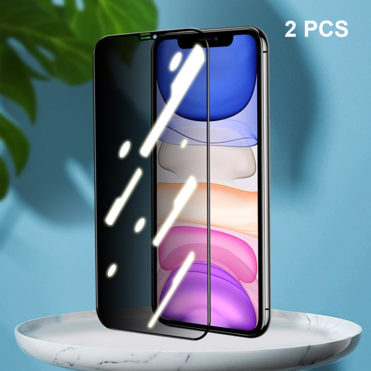For iPhone 11 / XR 2pcs ENKAY Hat-Prince Full Coverage 28 Degree Privacy Screen Protector Anti-spy Tempered Glass Film - iPhone 11 Tempered Glass by ENKAY | Online Shopping South Africa | PMC TechLife | Buy Now Pay Later Mobicred