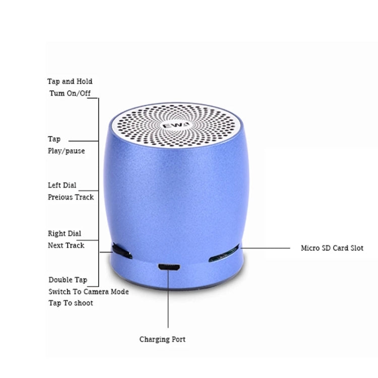 EWA A1 Portable TWS Bluetooth Wireless Speaker IPX5 Waterproof Support TF Card(Gold) - free shipping - PMC TechLife - Order now!