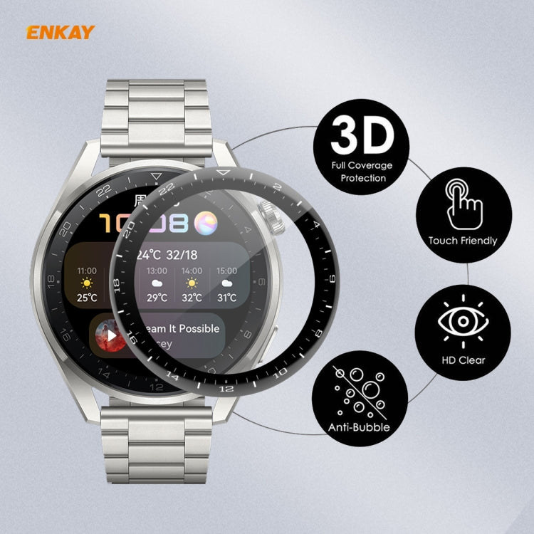 5 PCS For Huawei WATCH 3 Pro 48mm ENKAY Hat-Prince 3D Full Coverage Soft PC Edge + PMMA HD Screen Protector Film - Screen Protector by ENKAY | Online Shopping South Africa | PMC TechLife | Buy Now Pay Later Mobicred