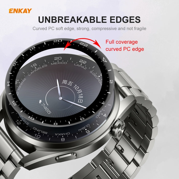 10 PCS For Huawei WATCH 3 Pro 48mm ENKAY Hat-Prince 3D Full Coverage Soft PC Edge + PMMA HD Screen Protector Film - free shipping - PMC TechLife - Order now!