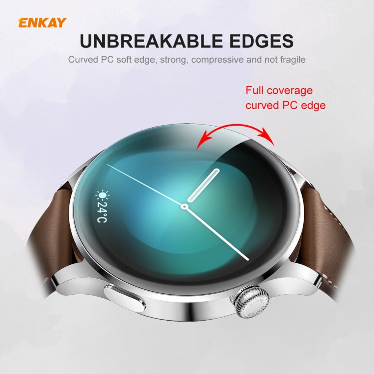 1 PC For Huawei WATCH 3 46mm ENKAY Hat-Prince 3D Full Coverage Soft PC Edge + PMMA HD Screen Protector Film - Screen Protector by ENKAY | Online Shopping South Africa | PMC TechLife | Buy Now Pay Later Mobicred