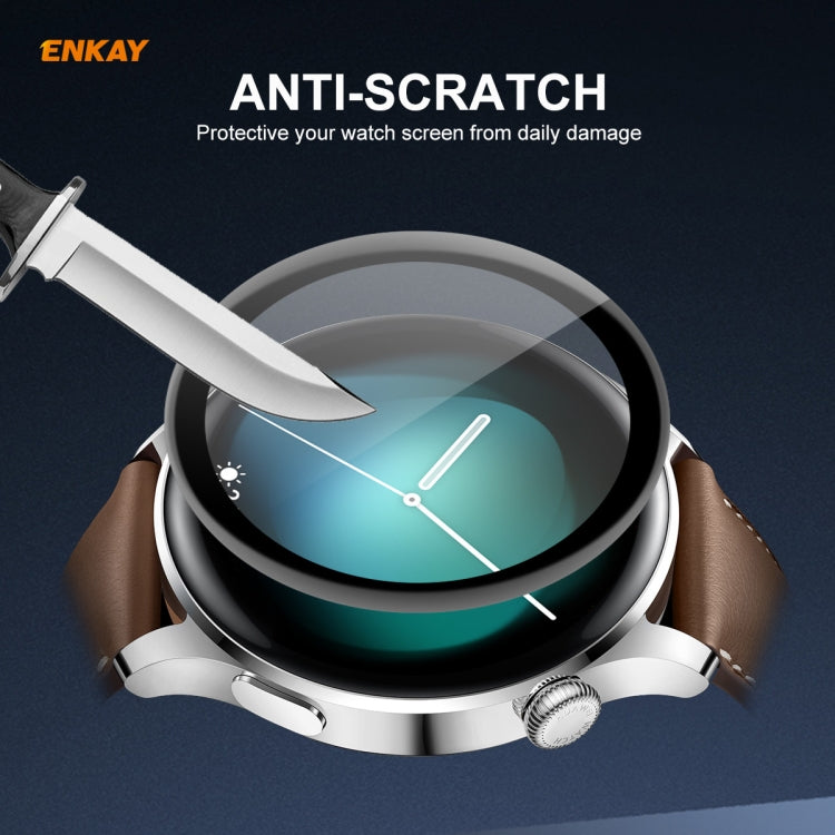 1 PC For Huawei WATCH 3 46mm ENKAY Hat-Prince 3D Full Coverage Soft PC Edge + PMMA HD Screen Protector Film - Screen Protector by ENKAY | Online Shopping South Africa | PMC TechLife | Buy Now Pay Later Mobicred
