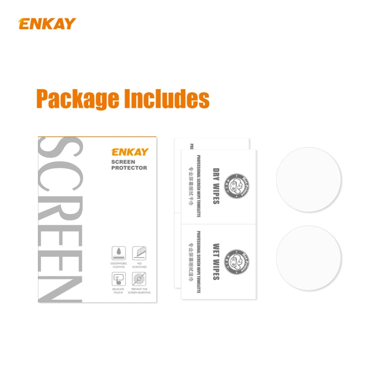 2 PCS For Huawei WATCH 3 Pro 48mm ENKAY Hat-Prince 0.2mm 9H 2.15D Curved Edge Tempered Glass Screen Protector Watch Film - Screen Protector by ENKAY | Online Shopping South Africa | PMC TechLife | Buy Now Pay Later Mobicred