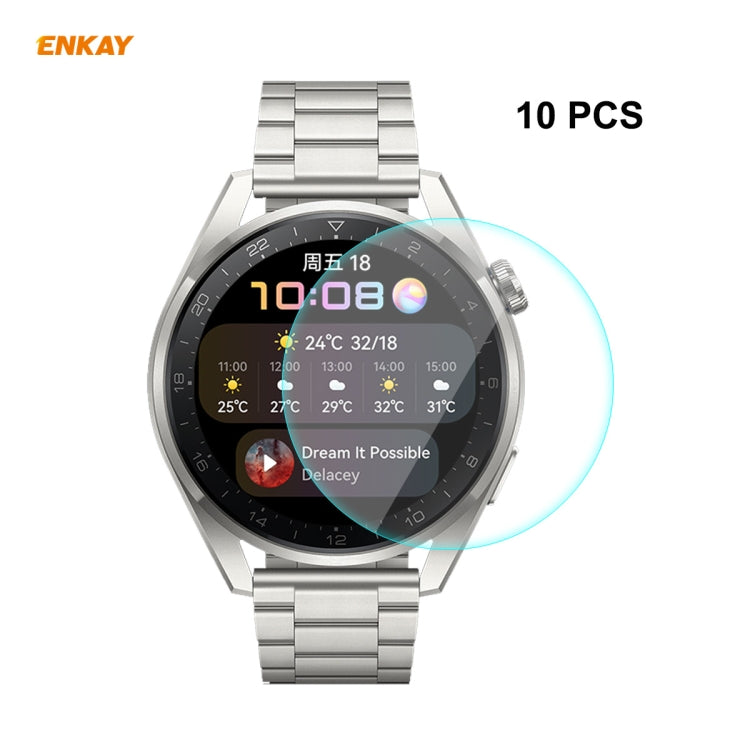 10 PCS For Huawei WATCH 3 Pro 48mm ENKAY Hat-Prince 0.2mm 9H 2.15D Curved Edge Tempered Glass Screen Protector Watch Film - free shipping - PMC TechLife - Order now!
