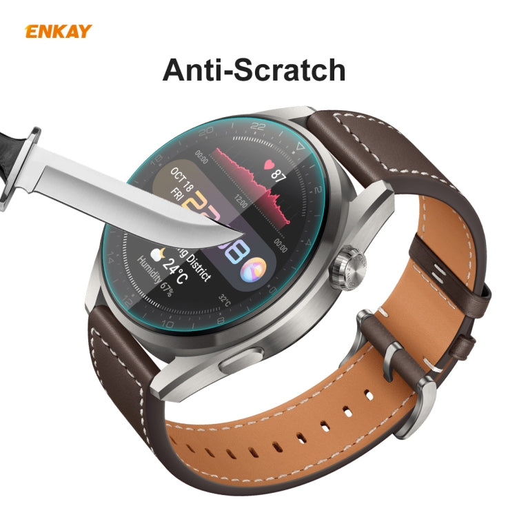 10 PCS For Huawei WATCH 3 Pro 48mm ENKAY Hat-Prince 0.2mm 9H 2.15D Curved Edge Tempered Glass Screen Protector Watch Film - free shipping - PMC TechLife - Order now!