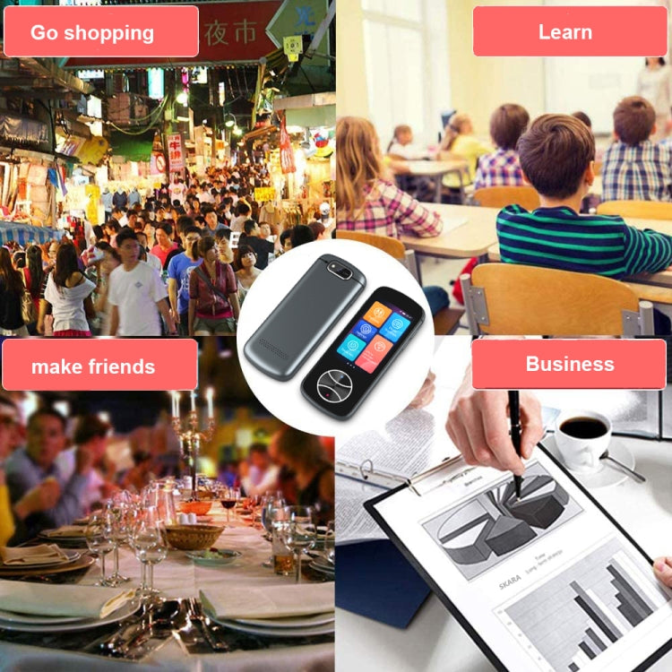 V10 3.0 inch Touch Screen Smart Translator 107 Languages with Offline Translation / Photo Translation(Black) -  by PMC TechLife | Online Shopping South Africa | PMC TechLife | Buy Now Pay Later Mobicred