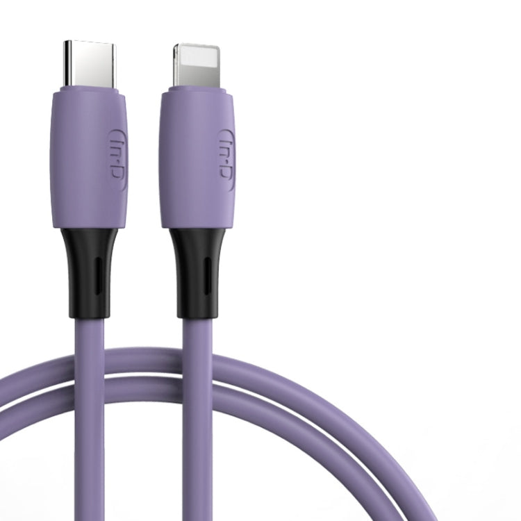 ENKAY Hat-Prince ENK-CB209 PD 20W 3A Type-C to 8 Pin Silicone Data Sync Fast Charging Cable, Cable Length: 1.2m(Purple) - Normal Style Cable by ENKAY | Online Shopping South Africa | PMC Jewellery