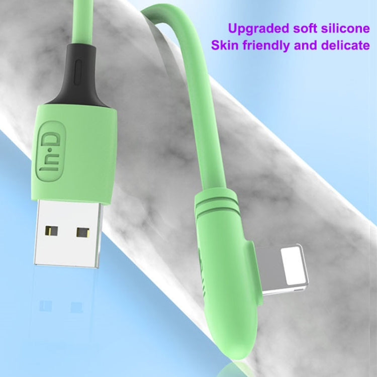 ENKAY Hat-Prince ENK-CB210 2.4A USB to 8 Pin 90 Degree Elbow Silicone Data Sync Fast Charging Cable, Cable Length: 1.2m(Green) - Normal Style Cable by ENKAY | Online Shopping South Africa | PMC Jewellery