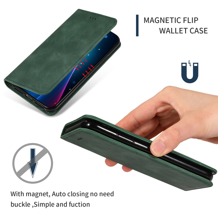 For iPhone SE 2022 / SE 2020 / 8 / 7 Retro Skin Feel Business Magnetic Horizontal Flip Leather Case(Army Green) - iPhone SE 2022 / 2020 / 8 / 7 Cases by ESR | Online Shopping South Africa | PMC TechLife | Buy Now Pay Later Mobicred