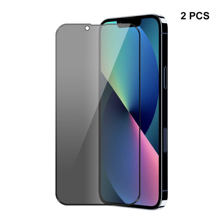 For iPhone 13 mini 2pcs ENKAY Hat-Prince Full Coverage 28 Degree Privacy Screen Protector Anti-spy Tempered Glass Film - iPhone 13 mini Tempered Glass by ENKAY | Online Shopping South Africa | PMC TechLife | Buy Now Pay Later Mobicred