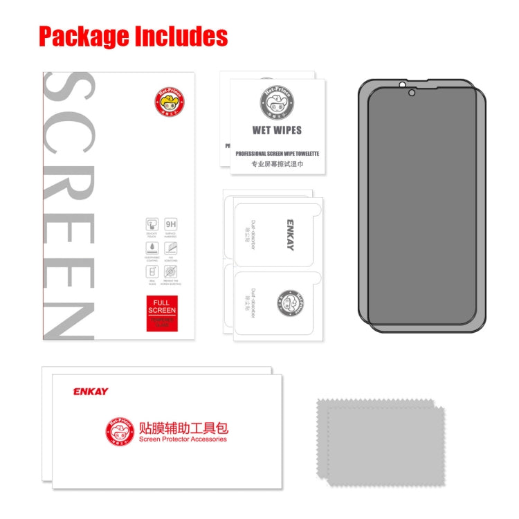 For iPhone 13 mini 2pcs ENKAY Hat-Prince Full Coverage 28 Degree Privacy Screen Protector Anti-spy Tempered Glass Film - iPhone 13 mini Tempered Glass by ENKAY | Online Shopping South Africa | PMC TechLife | Buy Now Pay Later Mobicred
