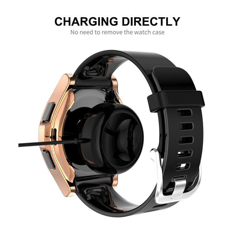 For Samsung Galaxy Watch4 Classic 42mm ENKAY Hat-Prince Full Coverage Electroplate Soft Case TPU HD Clear Cover + Tempered Glass Protector(Rose Gold) - Watch Cases by ENKAY | Online Shopping South Africa | PMC TechLife | Buy Now Pay Later Mobicred