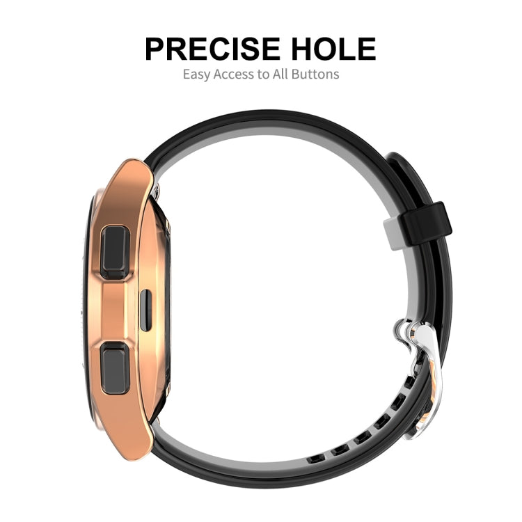 For Samsung Galaxy Watch4 Classic 42mm ENKAY Hat-Prince Full Coverage Electroplate Soft Case TPU HD Clear Cover + Tempered Glass Protector(Silver) - Watch Cases by ENKAY | Online Shopping South Africa | PMC TechLife | Buy Now Pay Later Mobicred