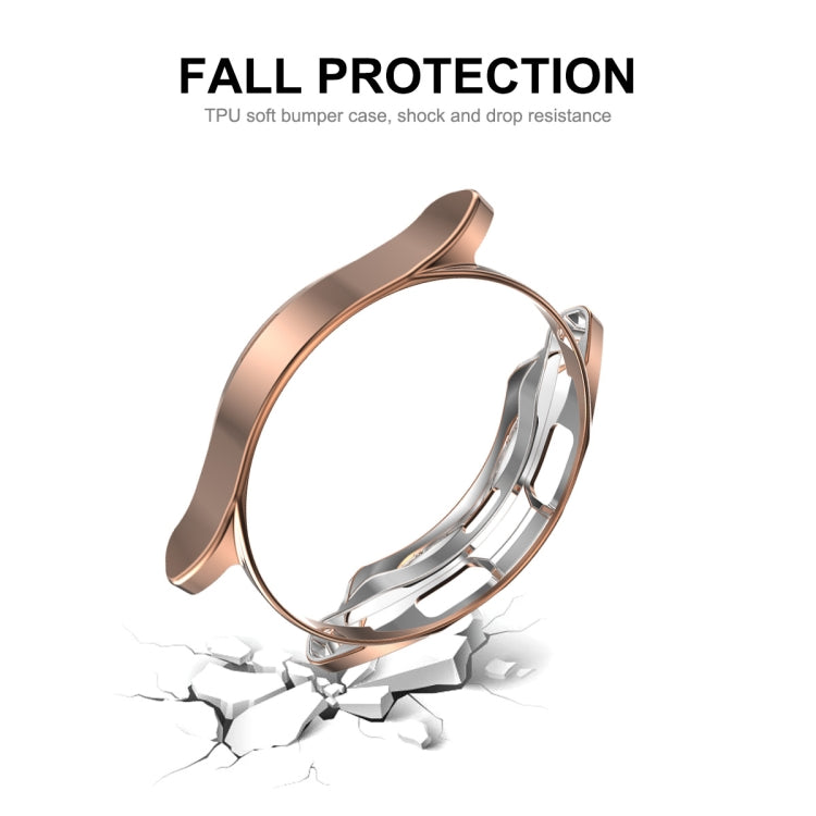 For Samsung Galaxy Watch4 Classic 46mm ENKAY Hat-Prince Full Coverage Electroplate Soft Case TPU HD Clear Cover + Tempered Glass Protector(Pink) - Watch Cases by ENKAY | Online Shopping South Africa | PMC TechLife | Buy Now Pay Later Mobicred
