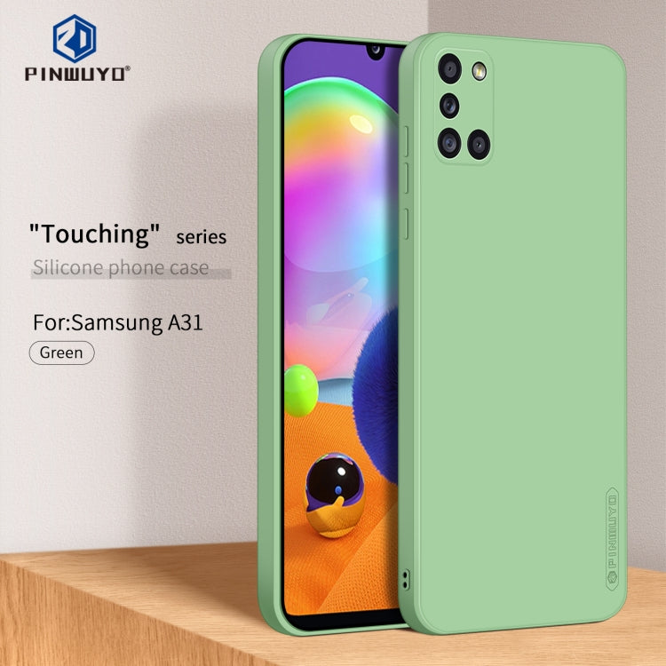 For Samsung Galaxy A31 PINWUYO Touching Series Liquid Silicone TPU Shockproof Case(Green) - free shipping - PMC TechLife - Order now!