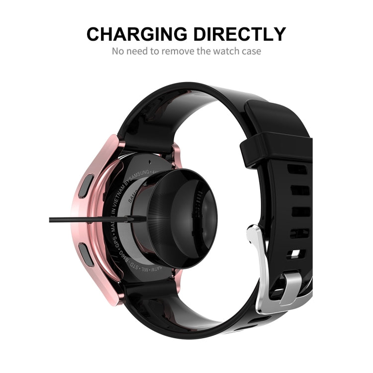 For Samsung Galaxy Watch4 44mm ENKAY Hat-Prince Full Coverage Electroplated Soft TPU Case with Screen Protection(Rose Gold) - Screen Protector by ENKAY | Online Shopping South Africa | PMC TechLife | Buy Now Pay Later Mobicred