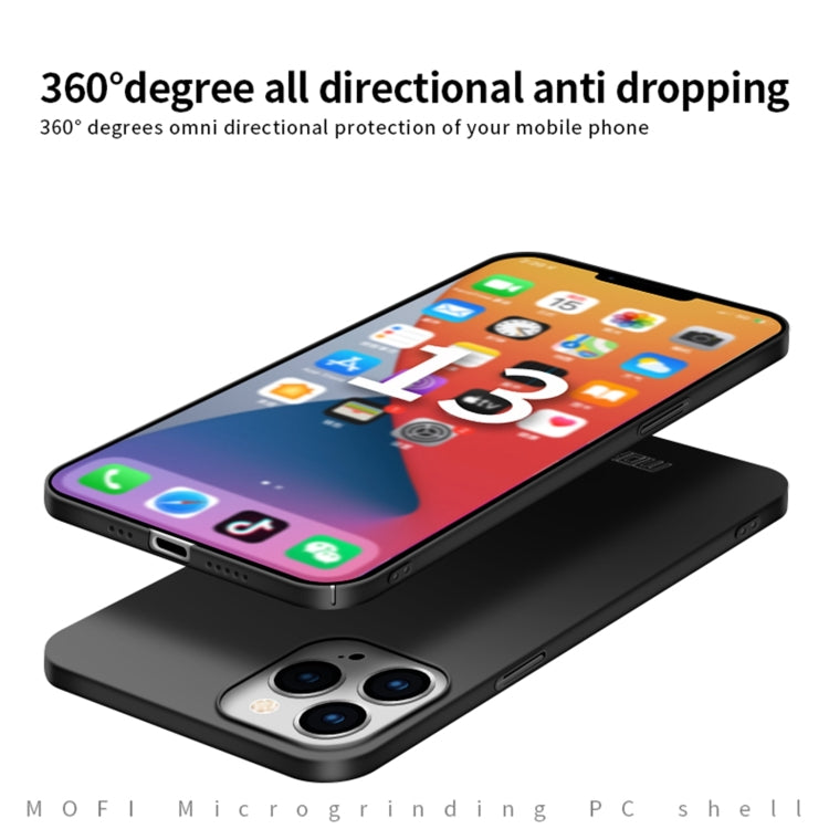For iPhone 13 Pro MOFI Frosted PC Ultra-thin Hard Case(Black) - free shipping - PMC TechLife - Order now!
